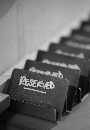 Reserved signs on tables